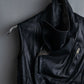 "Rick Owens" 100% lamb leather high neck sleeveless jacket