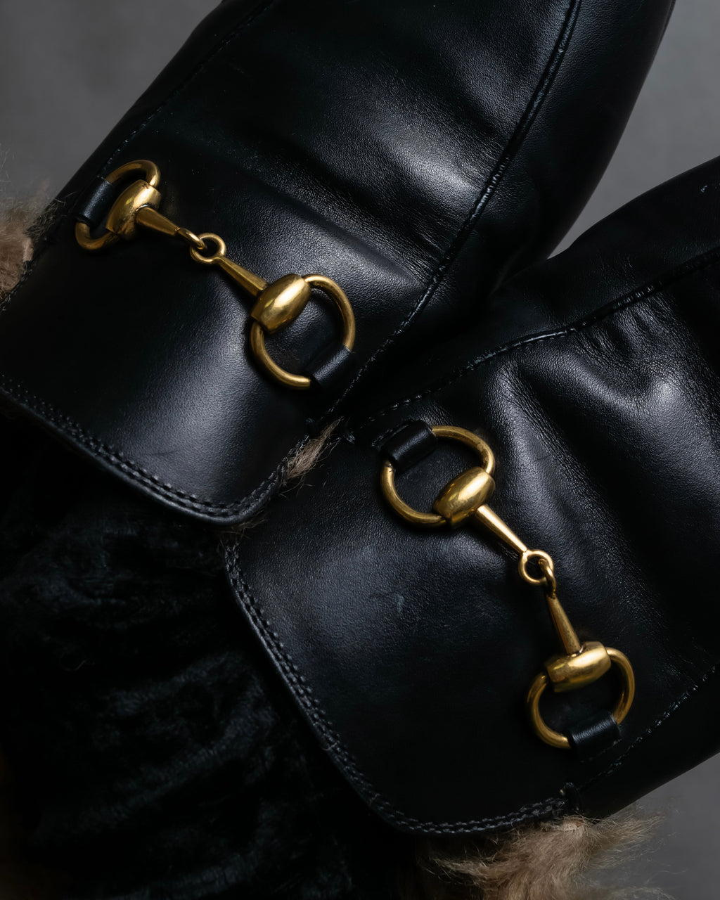 "GUCCI" Horsebit slipper style Princetown loafers