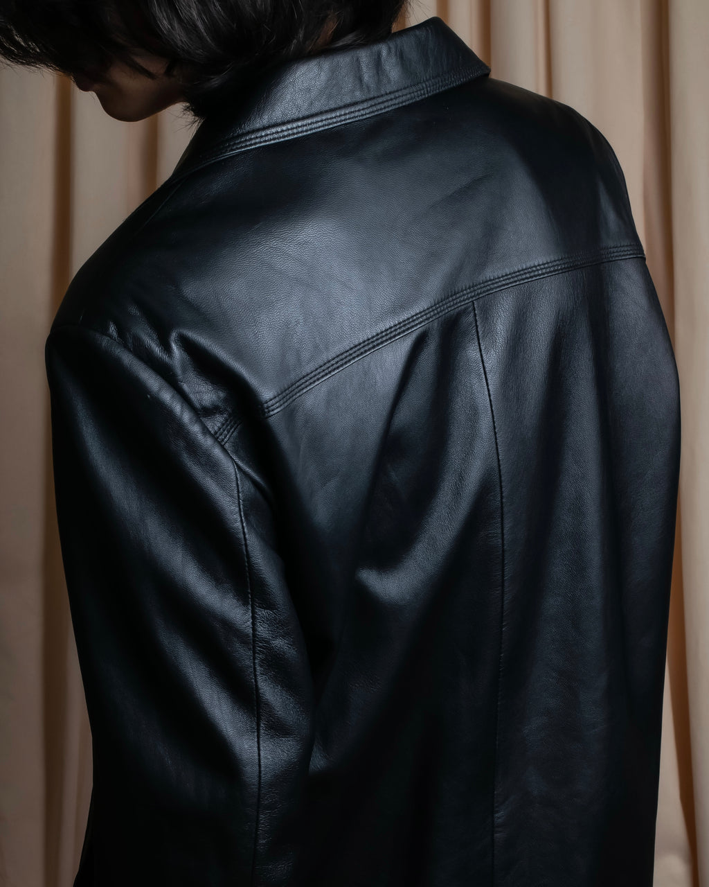 "GIANNI VERSACE COUTURE" Sheep skin oversized triangle color jacket