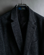 "POLO Ralph Lauren" Herringbone weave charcoal gray tailored jacket