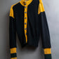 "Vivienne Westwood" Two-tone ribbed switching cardigan