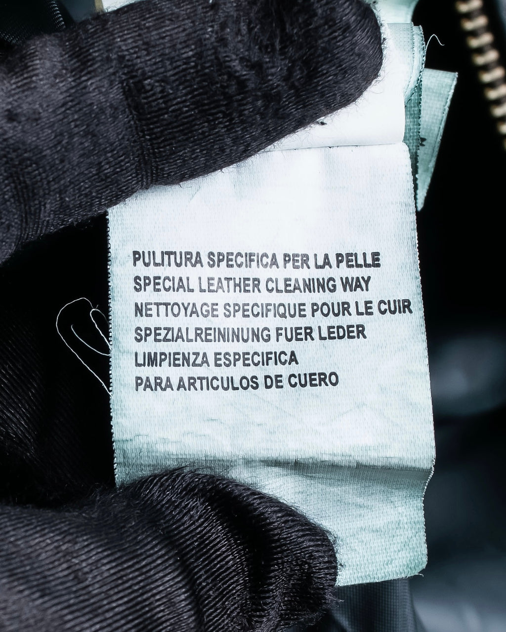 "DIESEL" Oversized stand collar lamb leather jacket