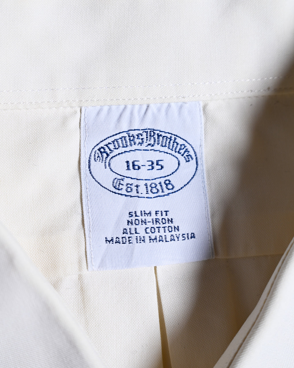 Brooks Brothers/ Cotton Dress Shirt Cream