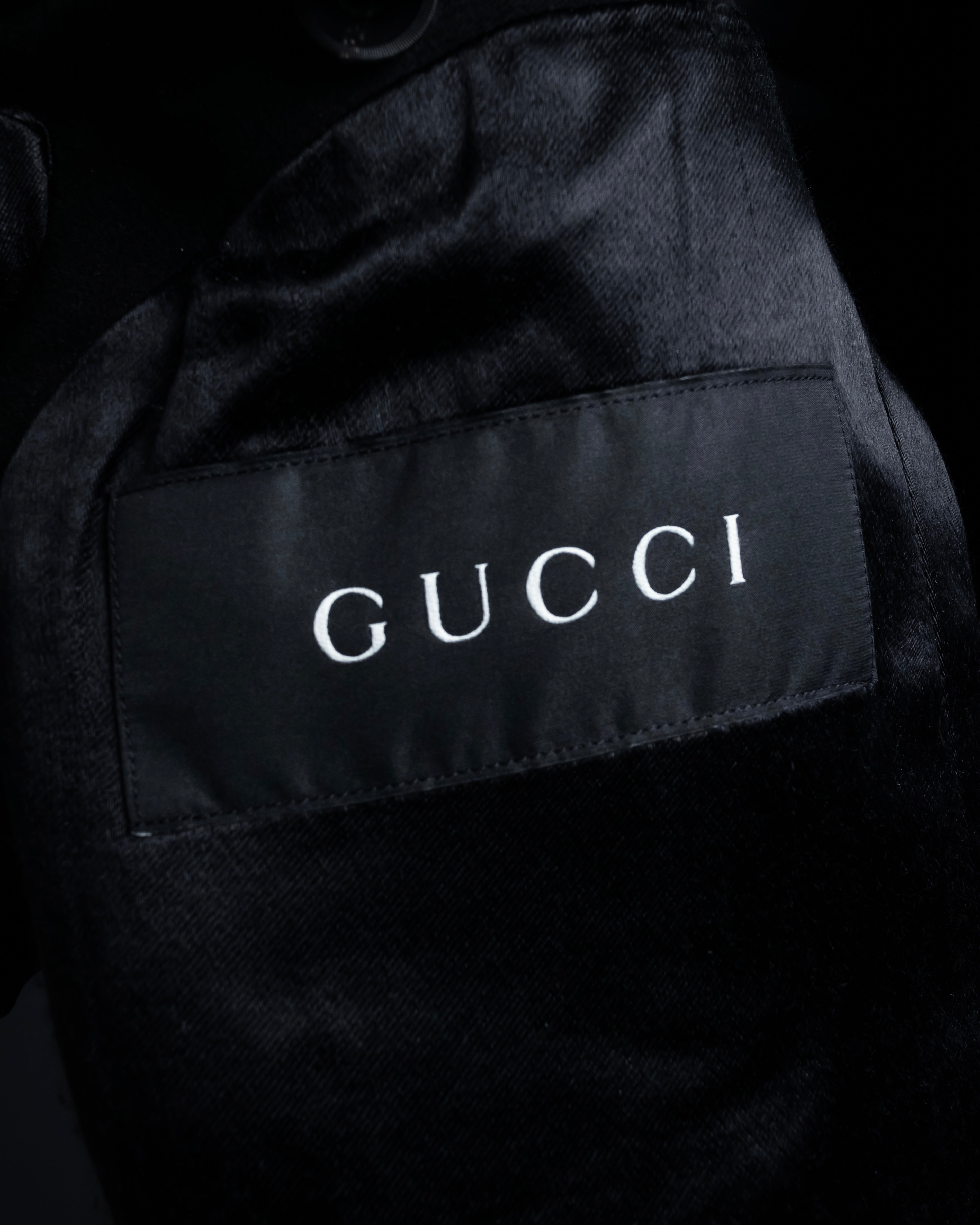 -SPECIAL- "GUCCI" 2007-2011's  High density cotton military detail mid-length coat