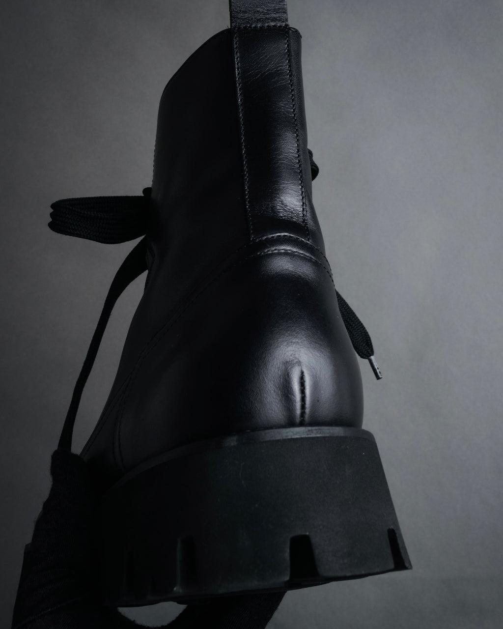 “VERSACE” 2019-2023 Minimal lug sole leather combat boots