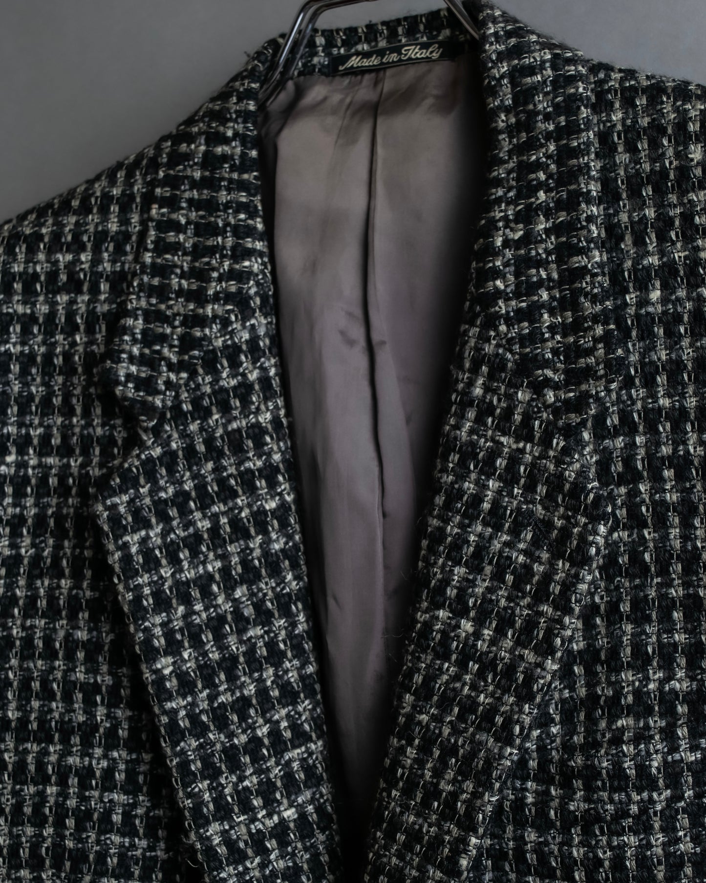 "GIORGIO ARMANI" Twill houndstooth pattern tailored jacket