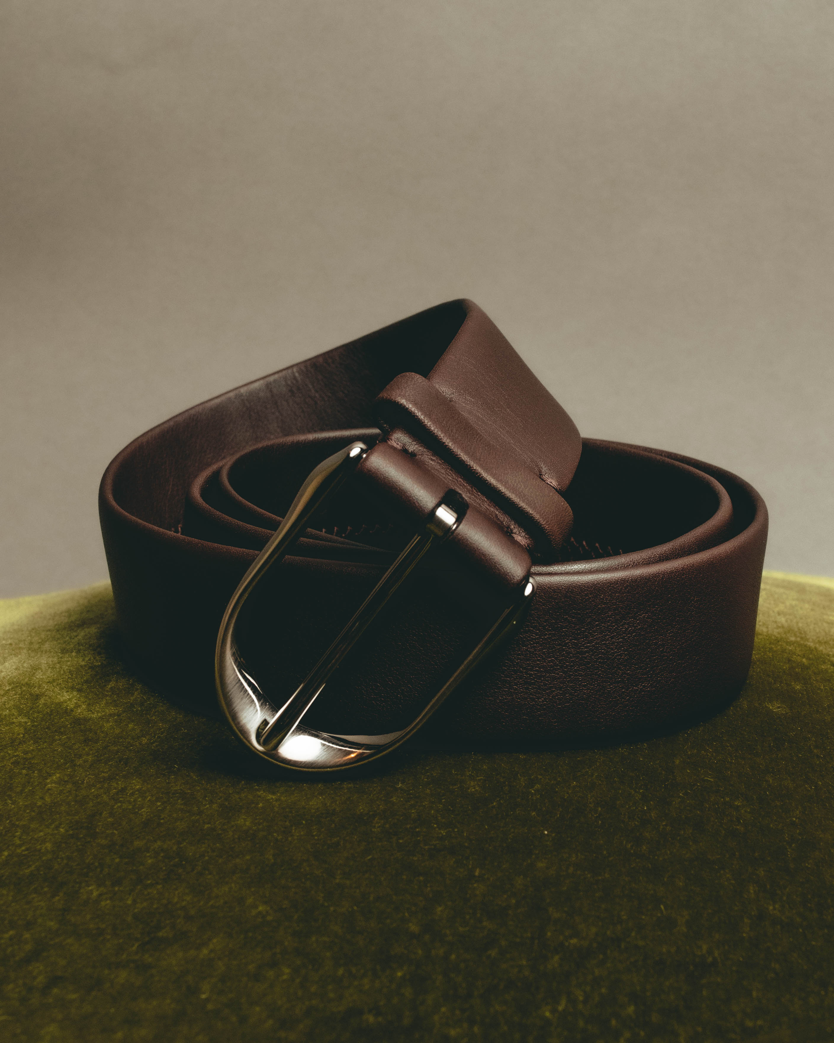 "Ermenegildo Zegna" Classic stitched leather belt