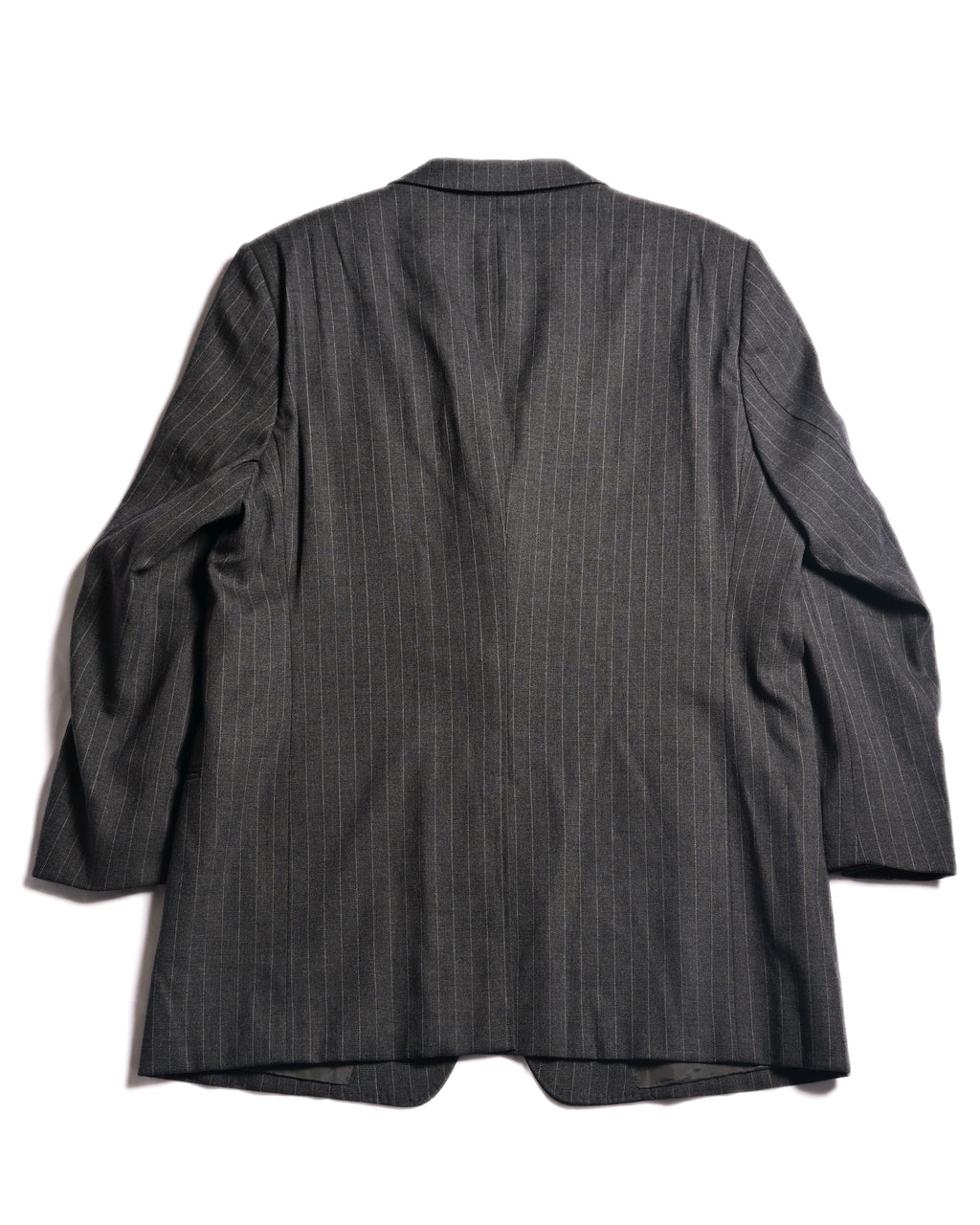 GIORGIO ARMANI/ Oversized Stripe Single Breasted 3B Tailored Jacket Gray