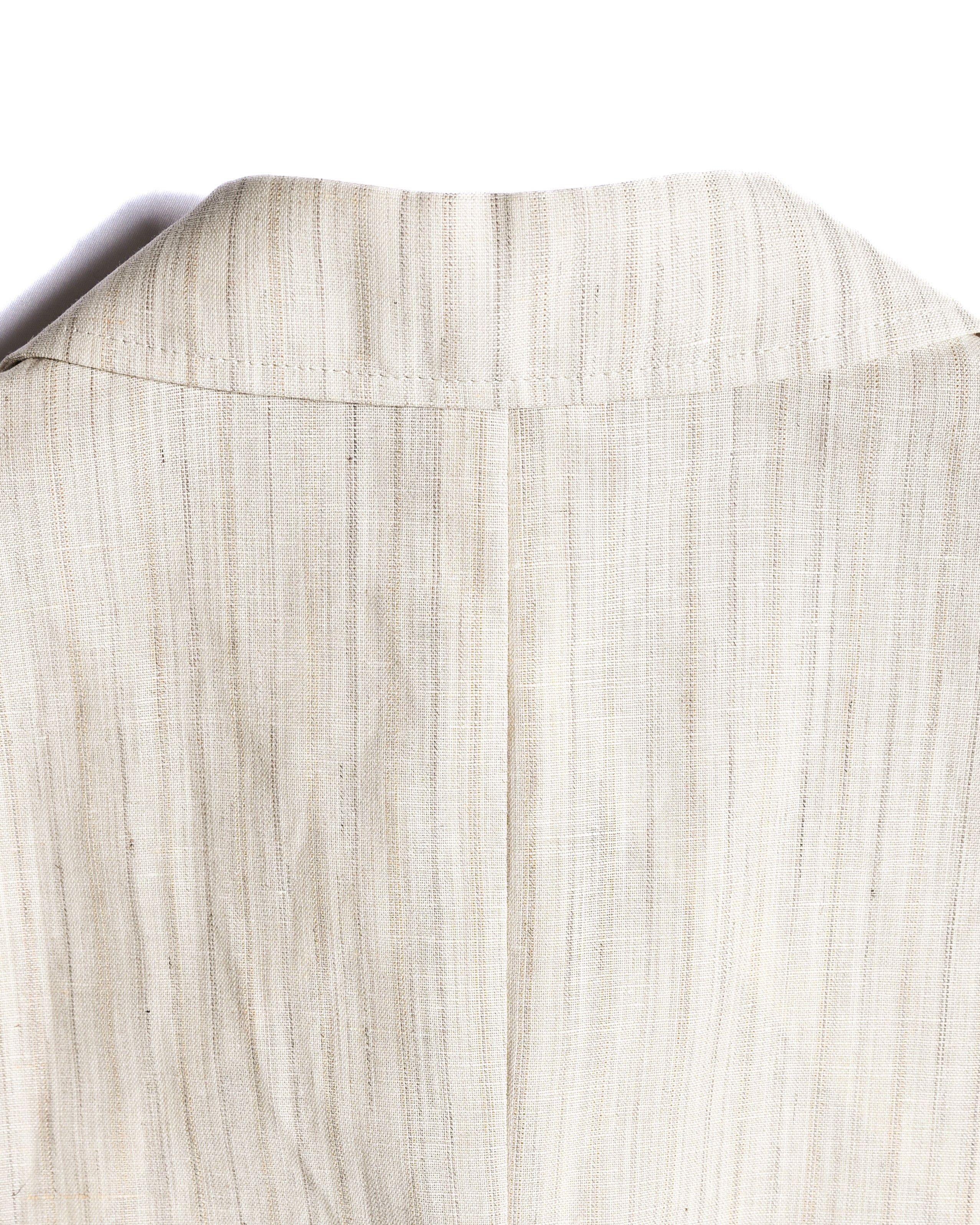 Dolcis/ Linen Blended Oversized Safari Jacket White