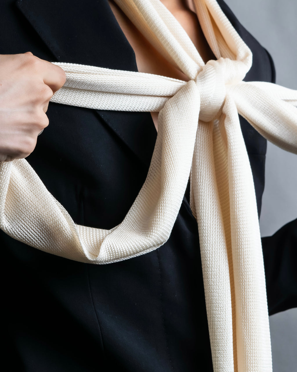 "LOEWE" Shiny silk anagram logo stole