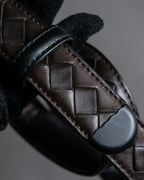 "BOTTEGA VENETA" Intrecciato technique leather belt