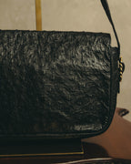 -SPECIAL- “CELINE“ 00’s-10’s Ostrich embossed leather shoulder bag