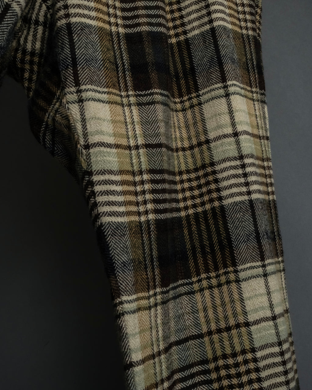 "GUCCI" Brushed check pattern tapered pants