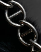 "MARNI" Faux fur collar＆mixed material docking accessory