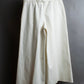 "MAISON MARGIELA" Wide flare silhouette belted cotton linen pants