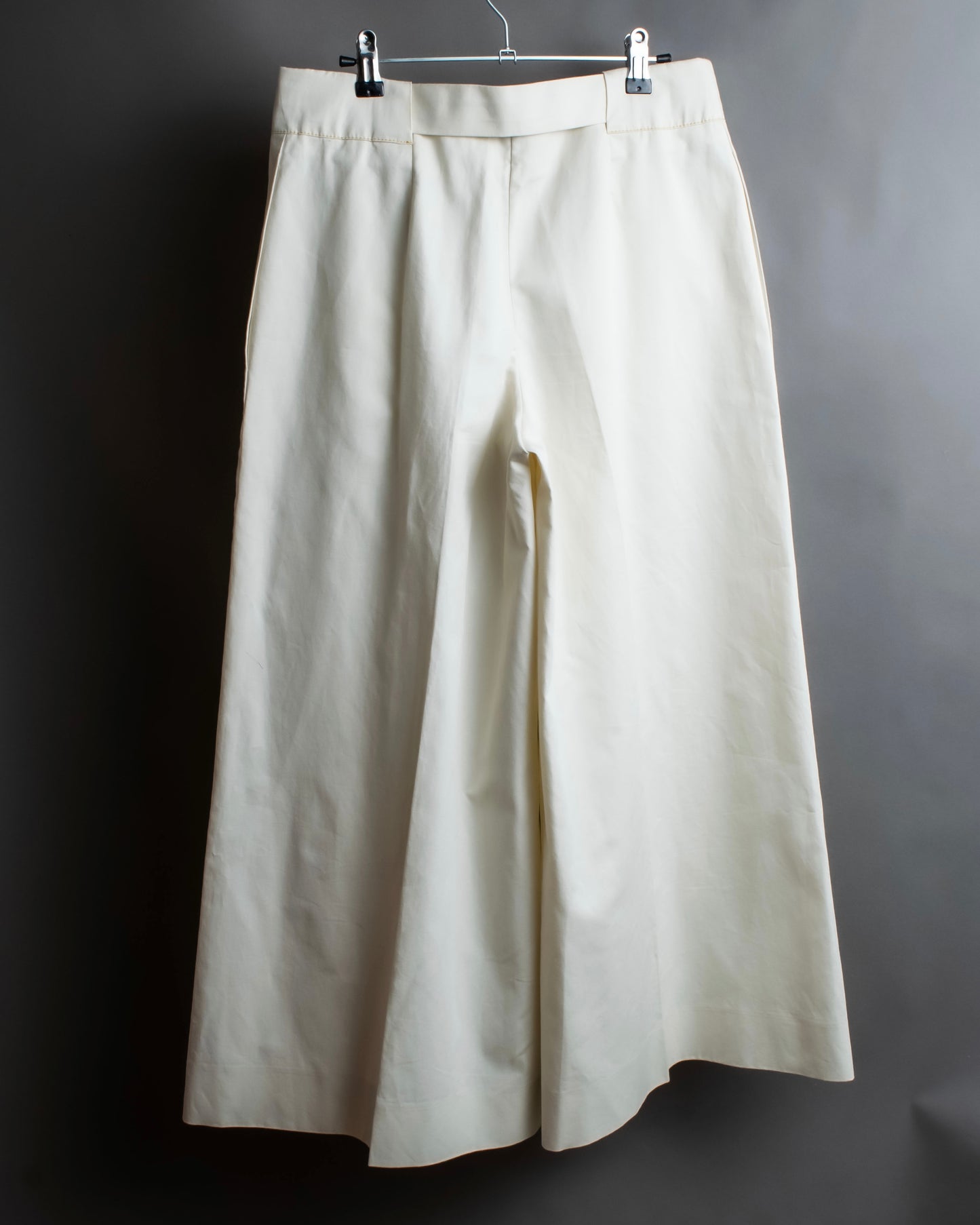 "MAISON MARGIELA" Wide flare silhouette belted cotton linen pants