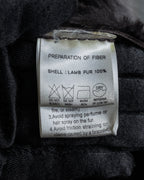 "NORTH BEACH" Smoky lamb fur design suede leather coat