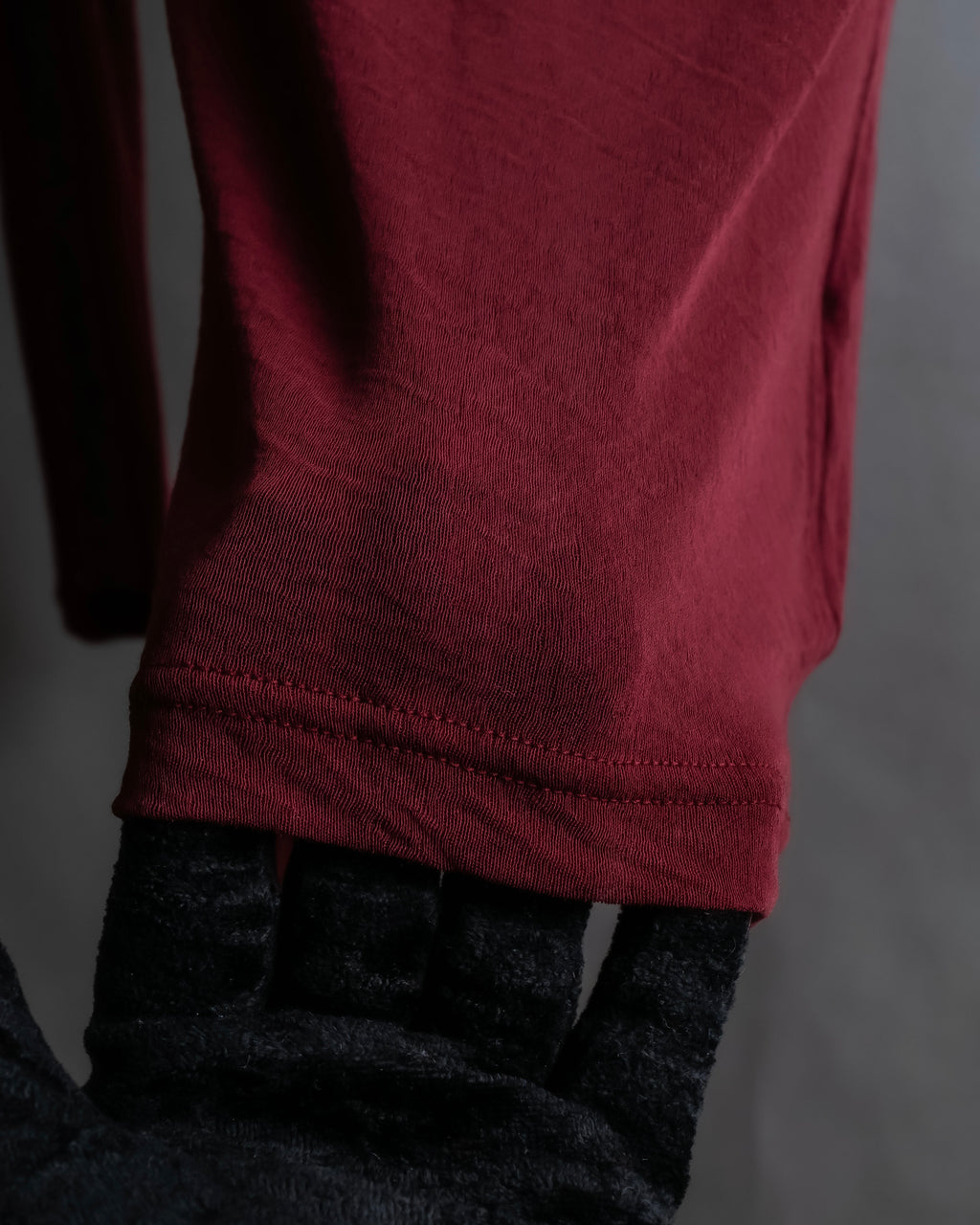 "YOHJI YAMAMOTO FEMME" 13SS Burgundy color sheer pullover