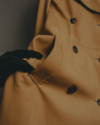 –SPECIAL– “Maison Martin Margiela” 2012AW Leather trench coat with Line 4 printed lining