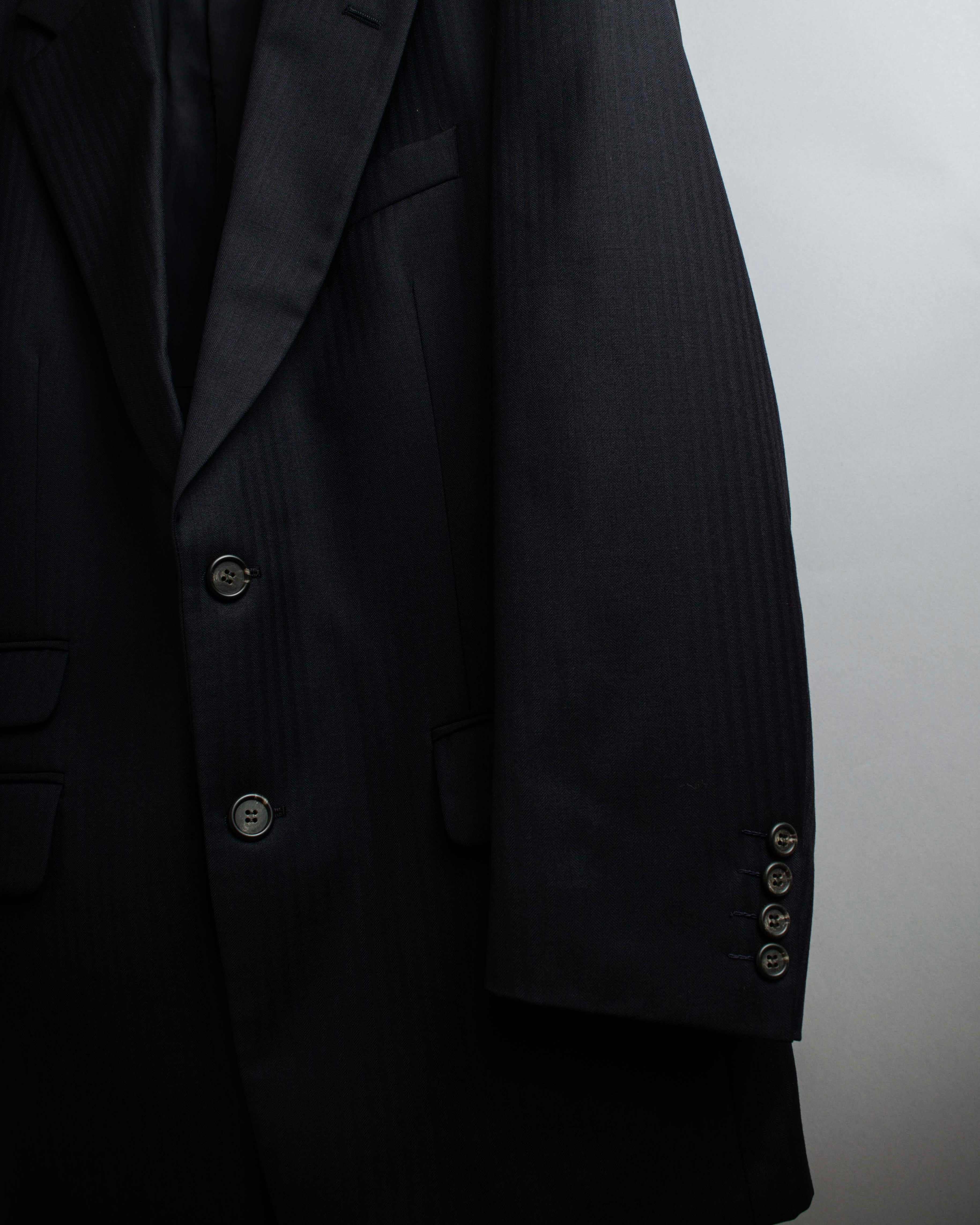 "YVES SAINT LAURENT" Classical tailoring shadow stripe pattern set up