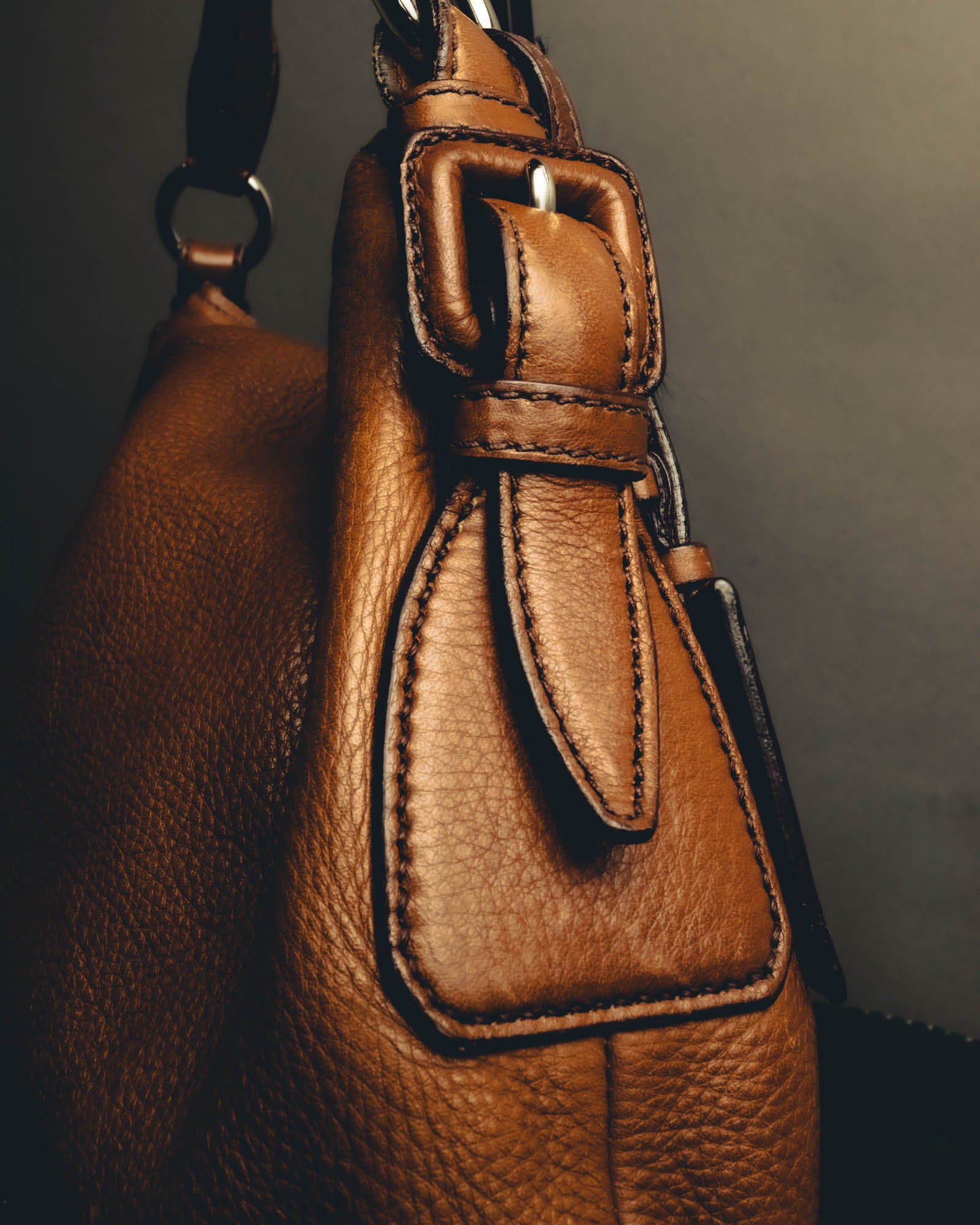 "JIL SANDER" Soft grained leather shoulder bag