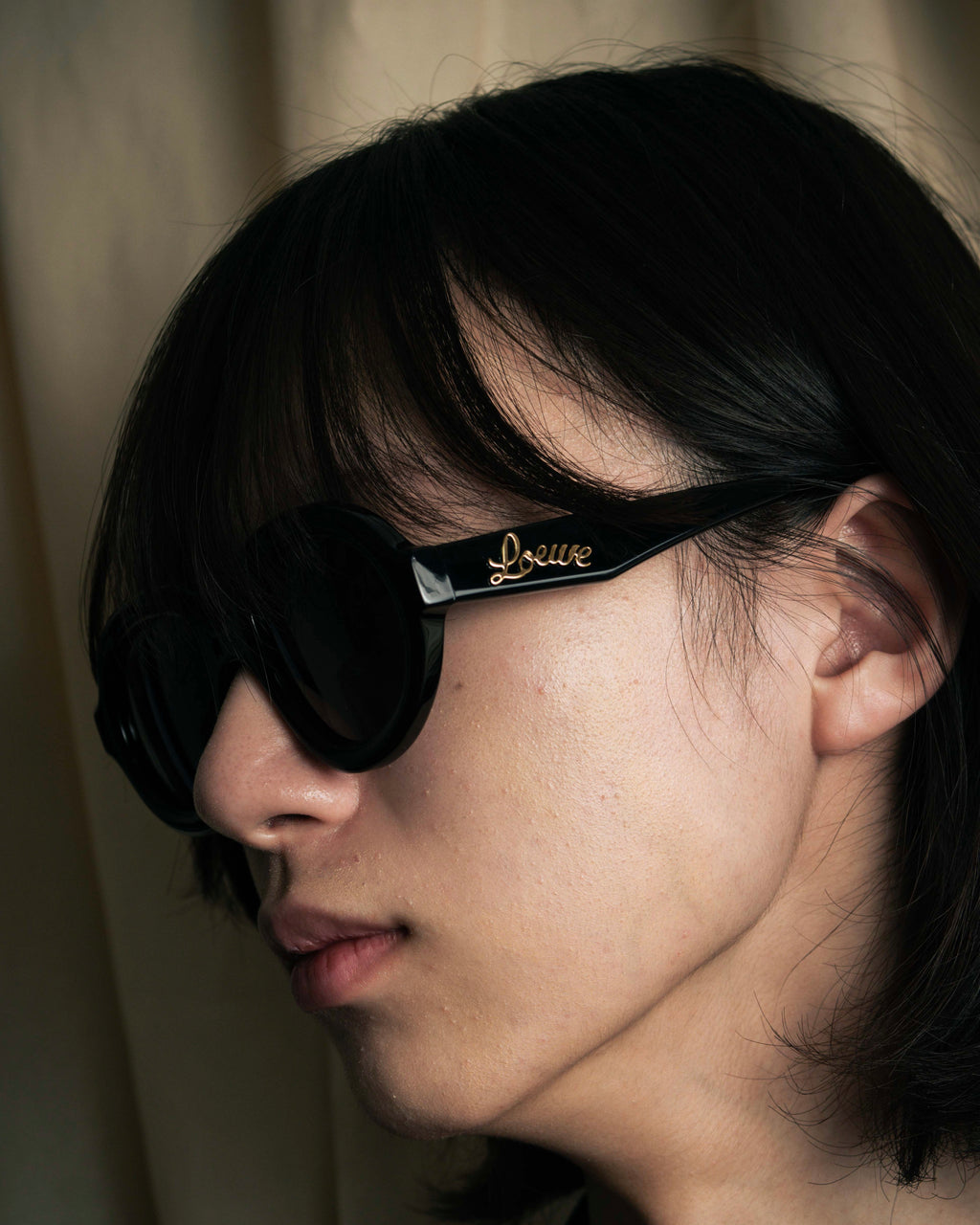 "LOEWE" Thick rim oval frame sunglasses