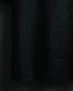 -MOOD MILLÉSIMES- 00’s black linen epaulet half-sleeve shirt by “ARMANI COLLEZIONI”