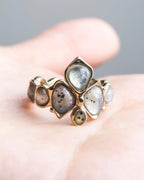 "CHANEL" Mysterious details stone ring