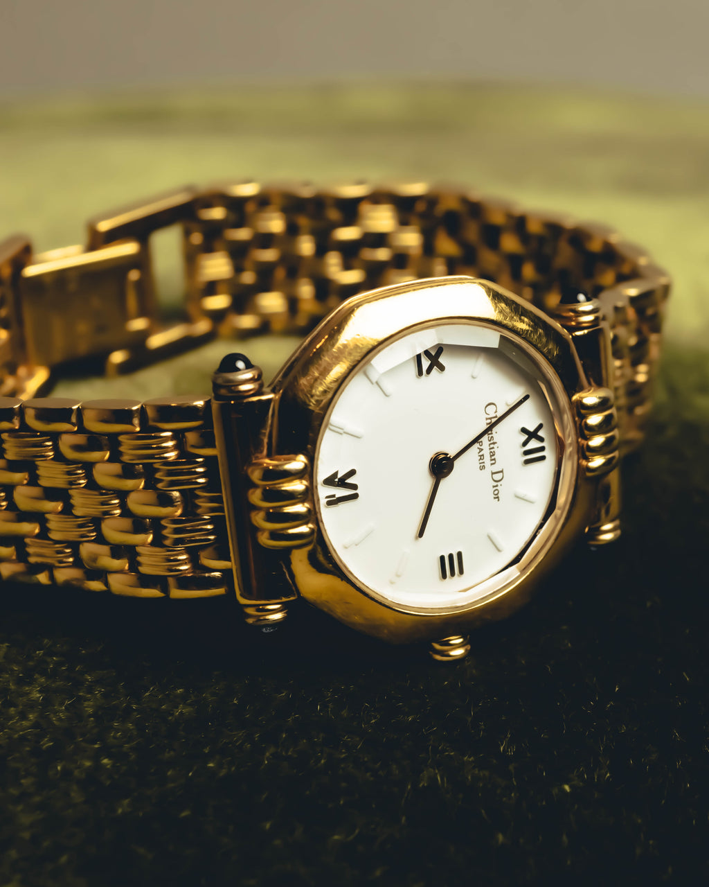 "Christian Dior" 80's-90's Gold plated wristwatch