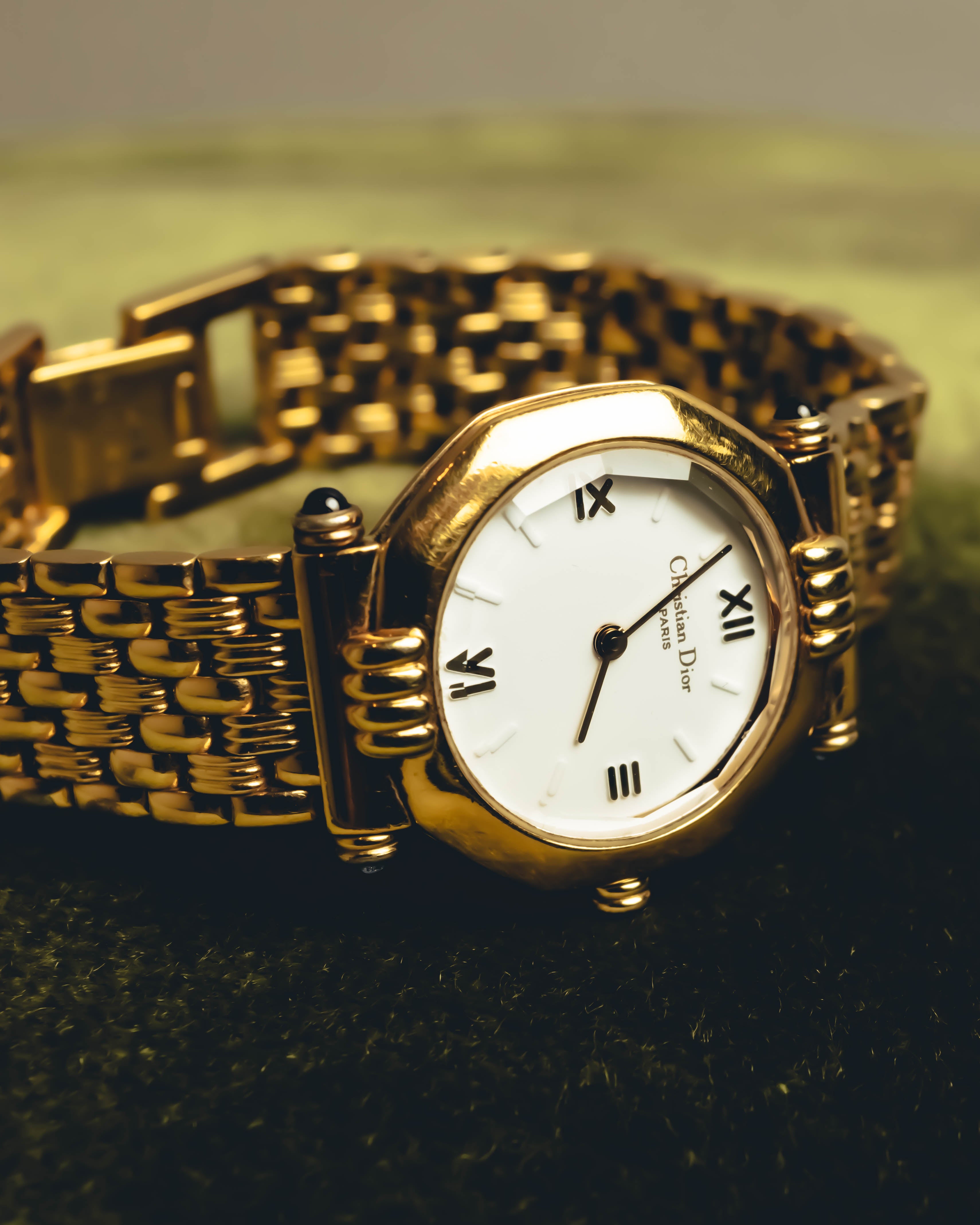 "Christian Dior" 80's-90's Gold plated wristwatch