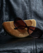 "Miu Miu" reddish brown sporty sunglasses