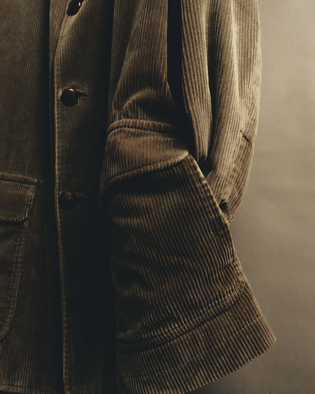 "Burberrys" 80's-90's Relaxed corduroy car coat
