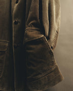 "Burberrys" 80's-90's Relaxed corduroy car coat