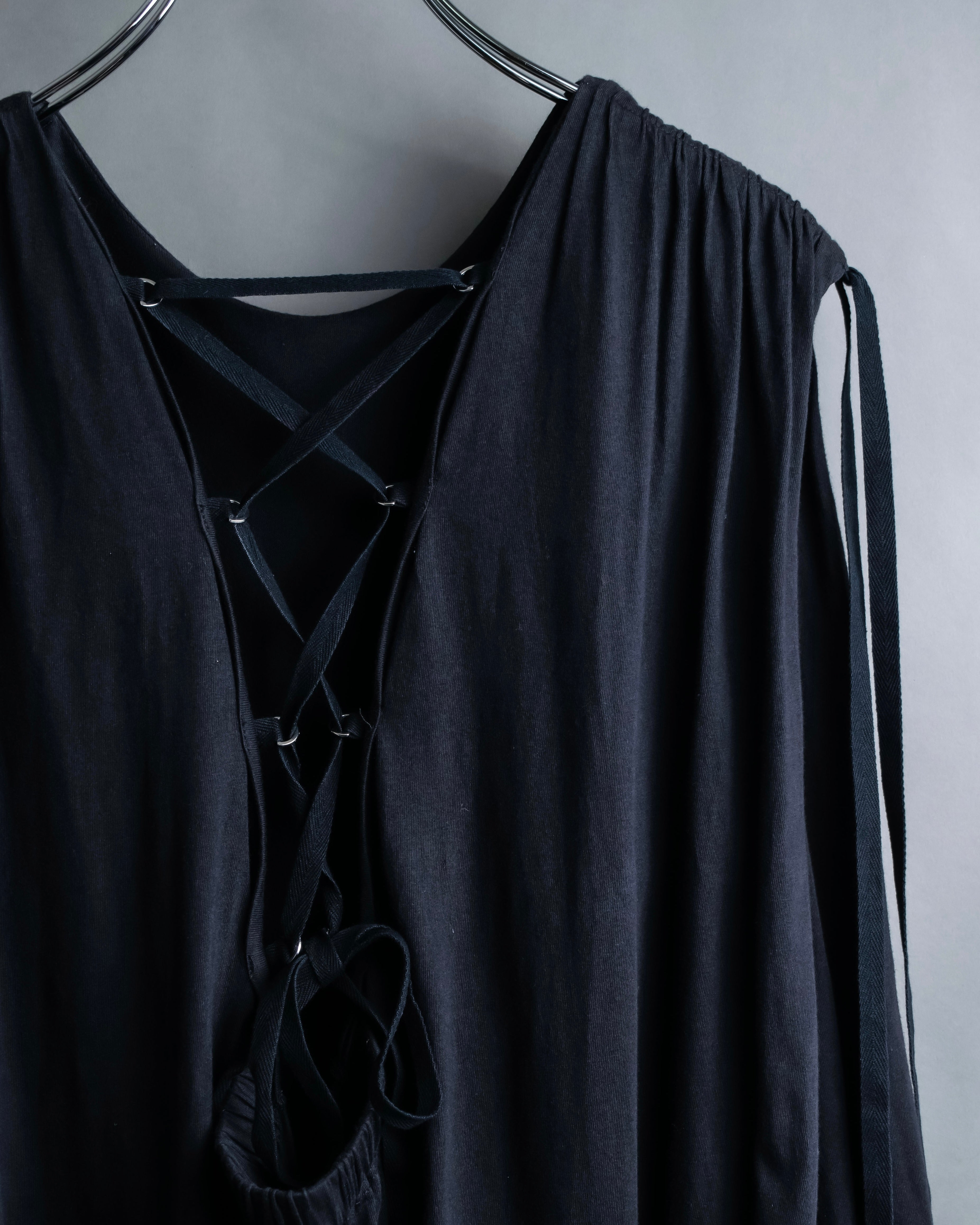 “N°21” Lace up designed no sleeves one piece