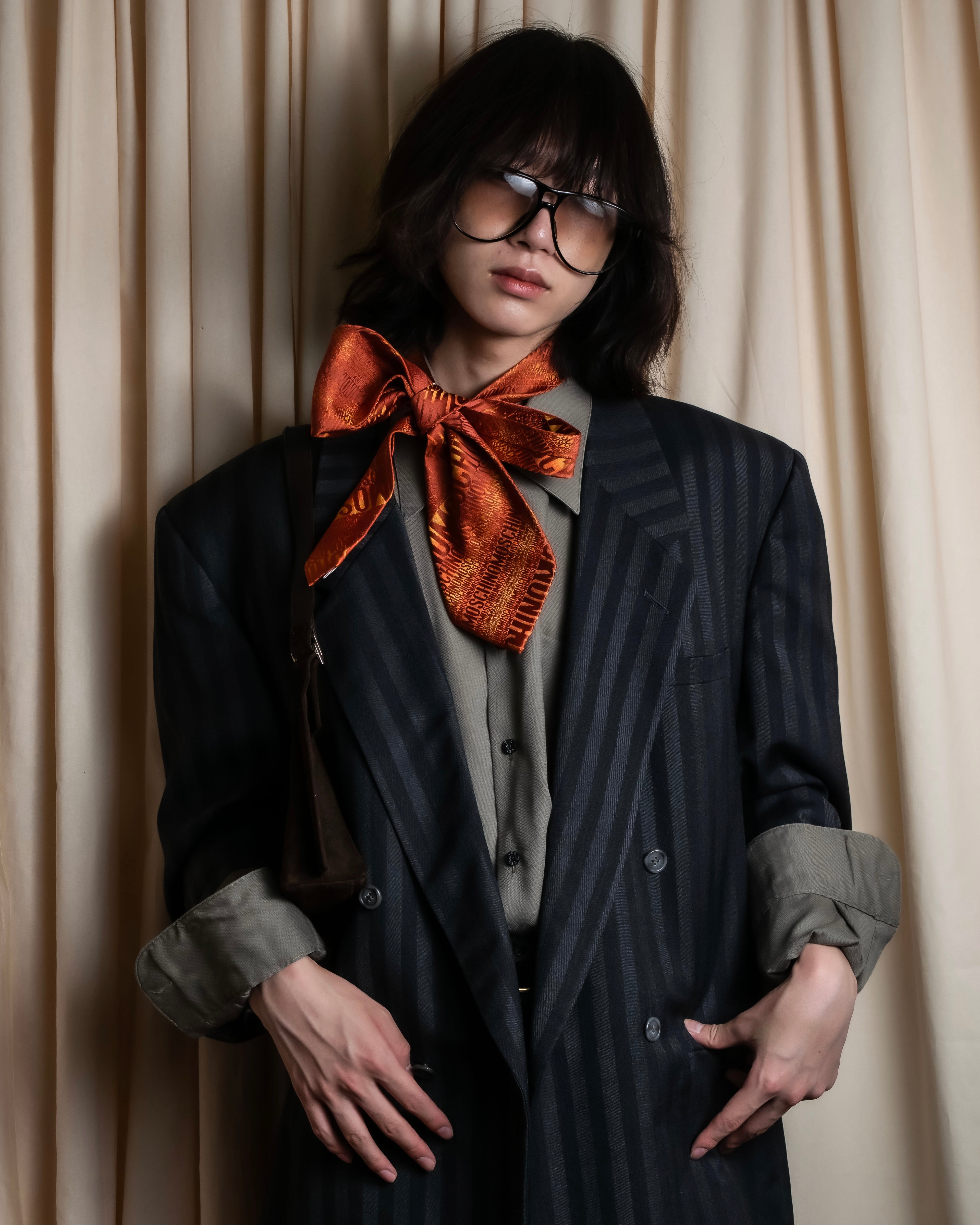 "GIANNI VERSACE" Striped classical tailored jacket