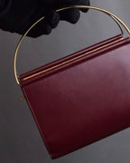 "Cartier" Curved handle design leather wallet bag