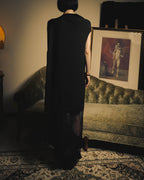 -SPECIAL- "FERRAGAMO" 2020's Sculpturally draped asymmetric maxi dress