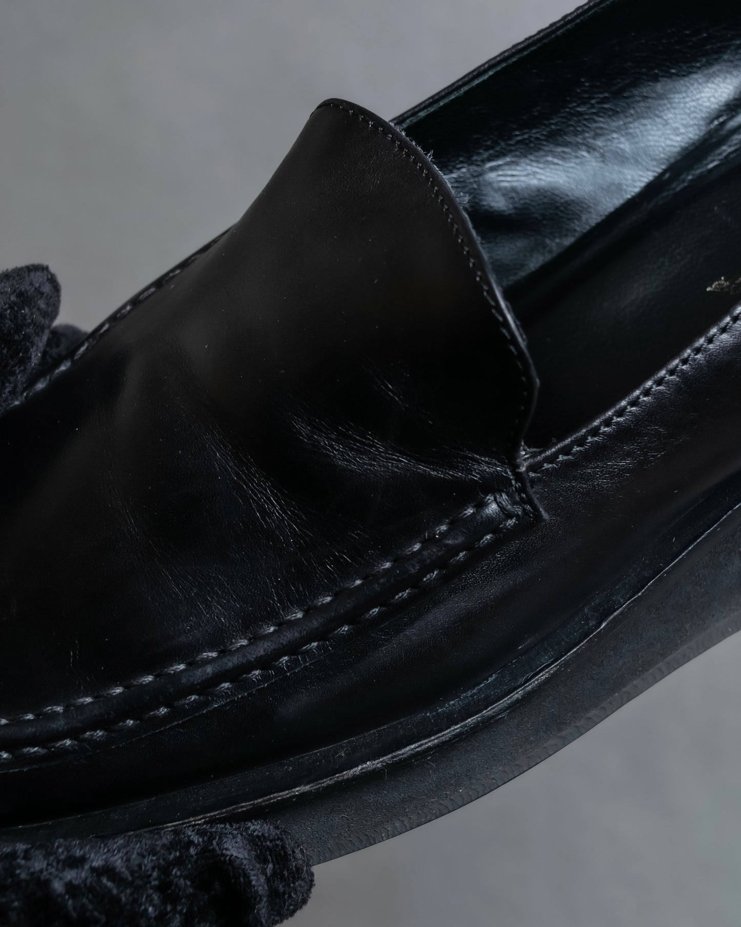 "PRADA" Chunky sole thick sole square toe loafers