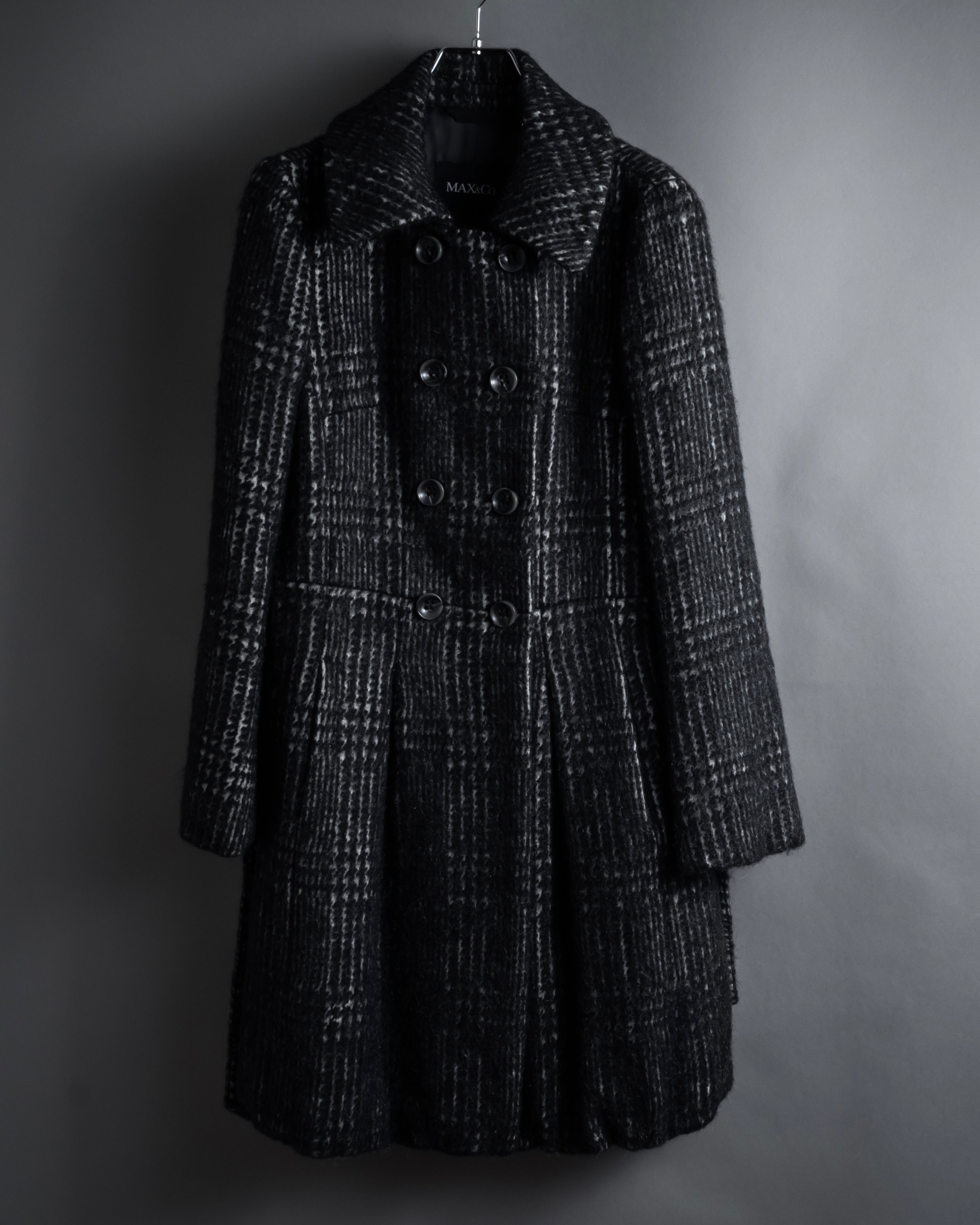 “MAX&Co.” Double-breasted houndstooth tweed coat
