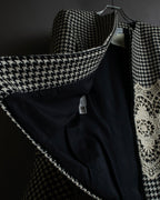 "Valentino Garavani" Houndstooth pattern lace velvet design set up