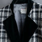 "YVES SAINT LAURENT" Monotone Madras check pattern shaped tailored jacket