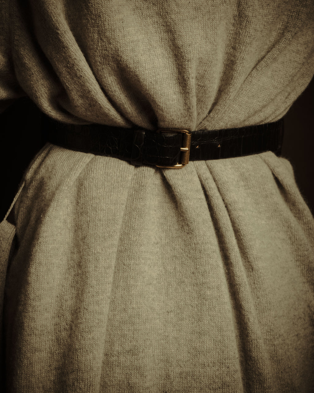 –SPECIAL– “CELINE” 18’s Croc embossed double wrap corset belt