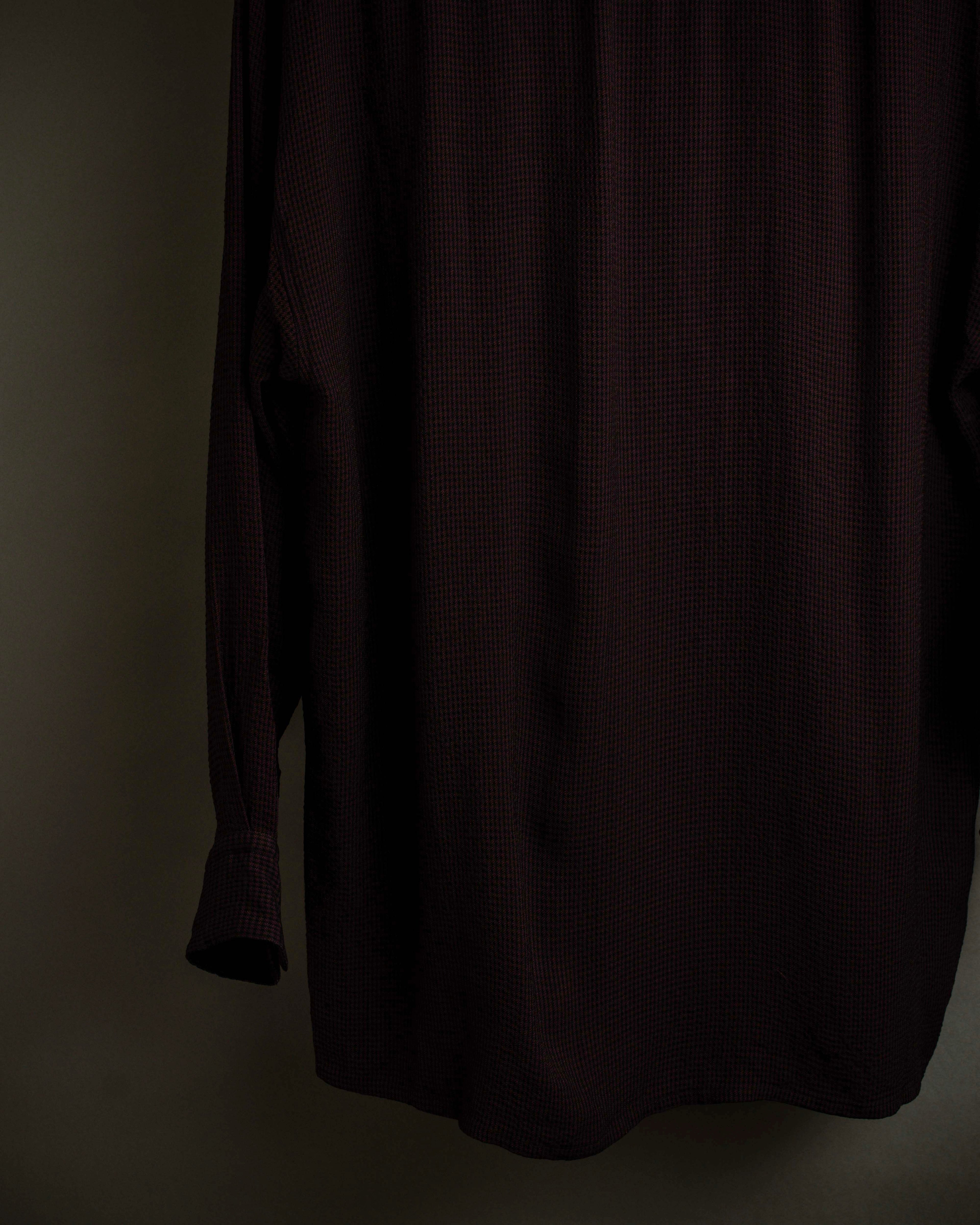 "JEAN PAUL GAULTIER" Draping form burgundy shirt