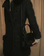 -SPECIAL- "VALENTINO GARAVANI" 90’s-00’s V corner hardware leather top handle bag