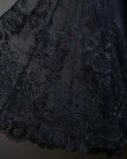 "LOUIS VUITTON" Tiered embroidered design flared skirt