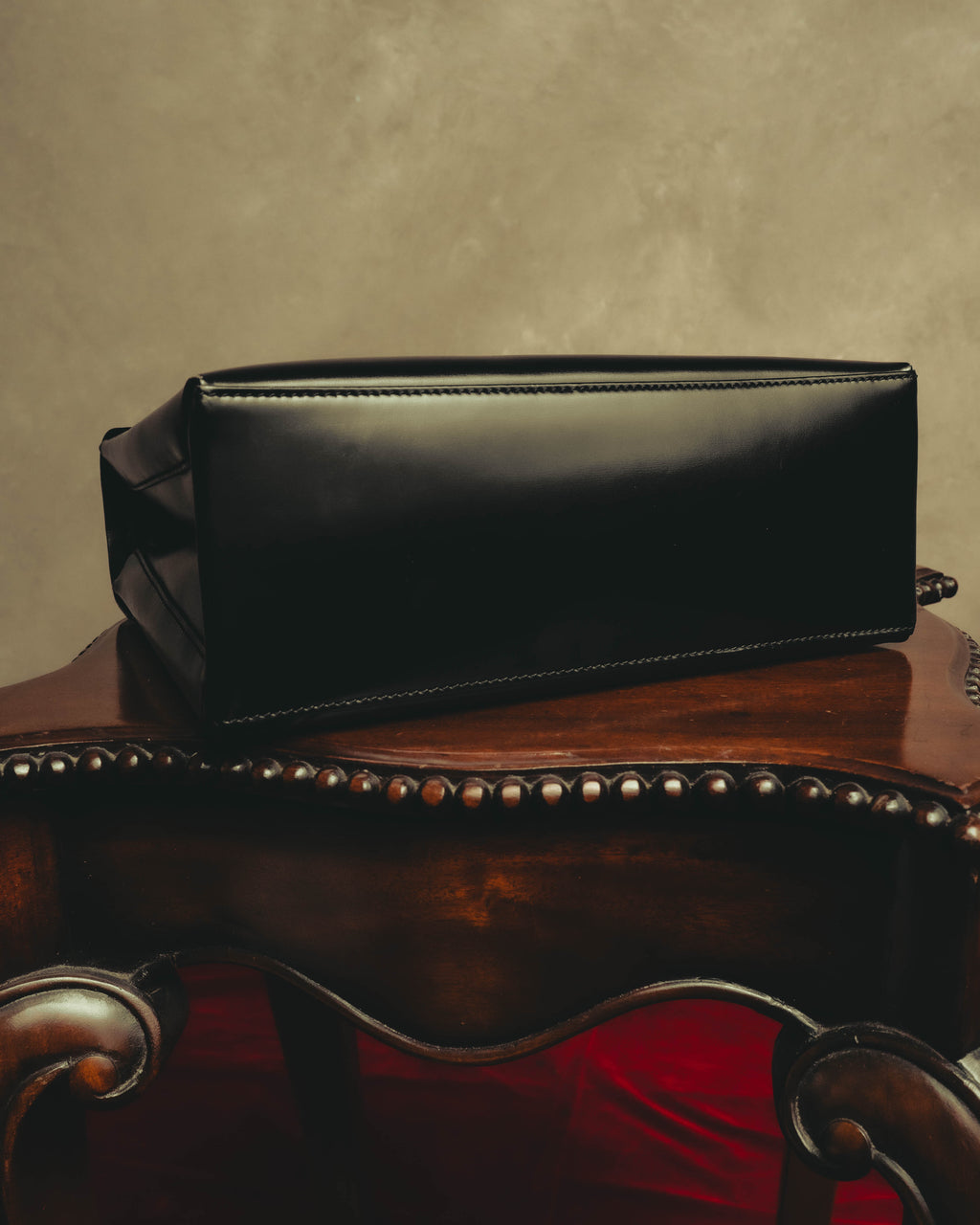 "LOEWE" 80's-90's Structured top-handle shoulder bag