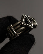 "Christian Dior" Buffalo design silver ring