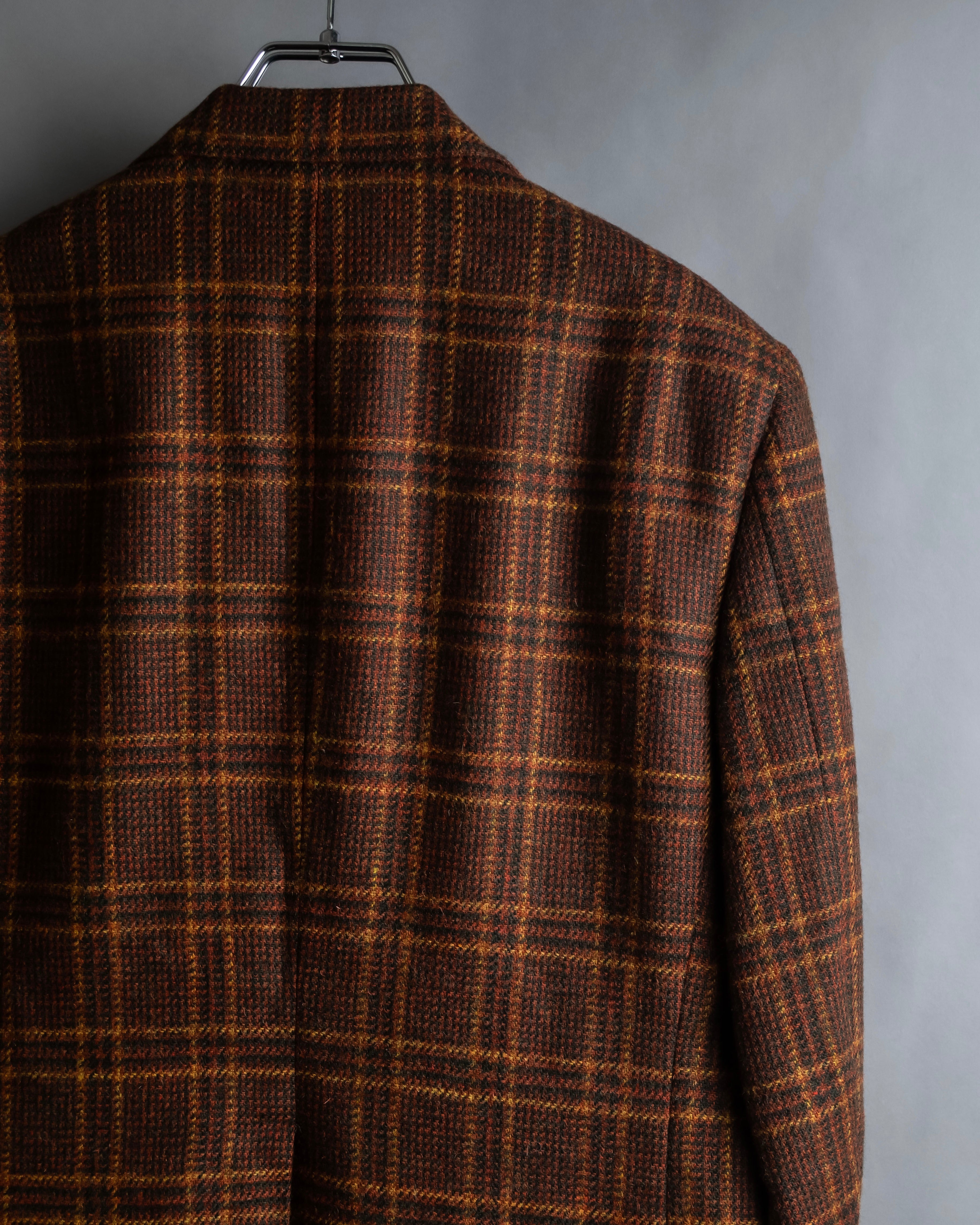 "Burberrys" Warm-colored checked twill tailored jacket
