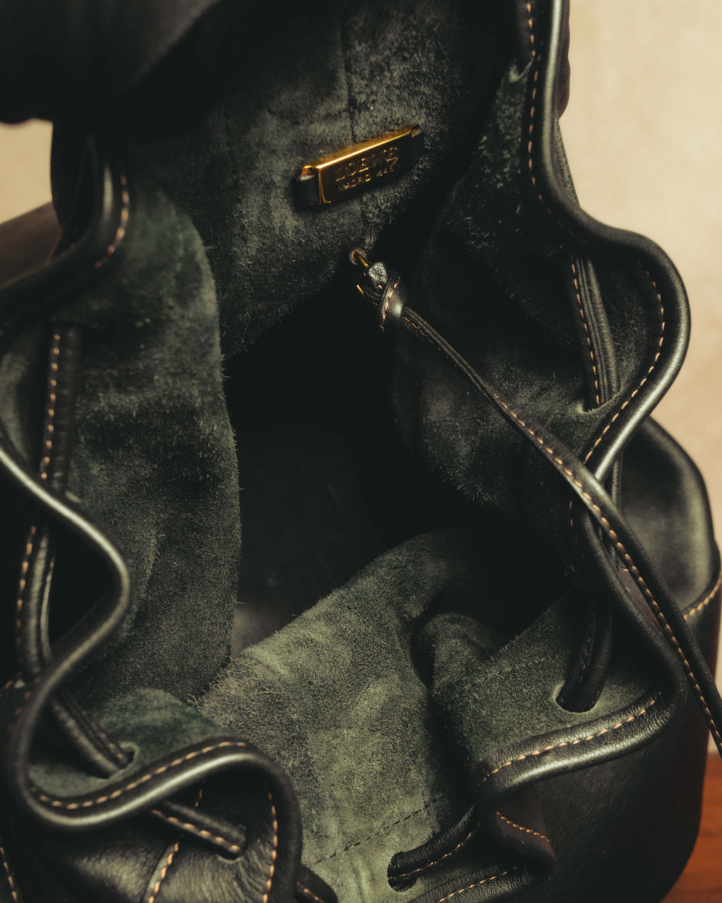 "LOEWE" 90's-10's classic drawstring shoulder bag
