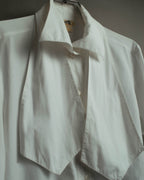 "Hermès" 70's-80's Elegant scarf collar shirt